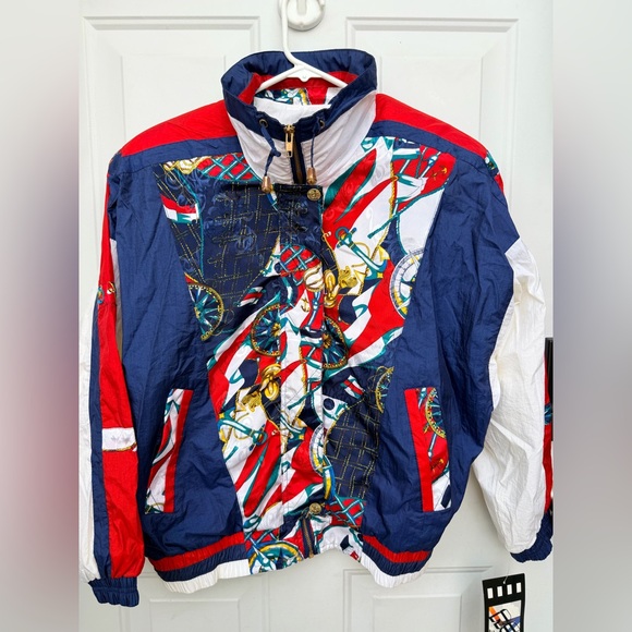 River Edge Jackets & Blazers - NWT Vintage 90s River Edge RE Sport Nautical Print Windbreaker Jacket Retro